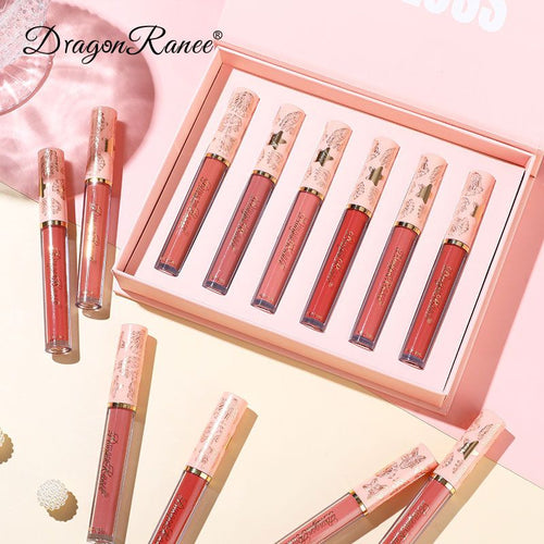 Dragon Ranee 6Pcs Liquid Long Lasting Lip Gloss Set