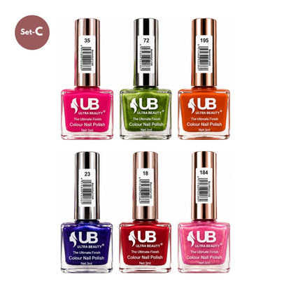 Ultra Beauty Colour Nail Polish – 3ml (Set C)