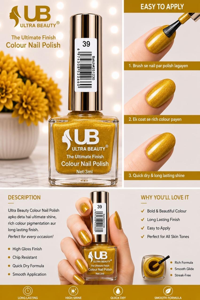 Ultra Beauty Colour Nail Polish – 3ml (Set F)