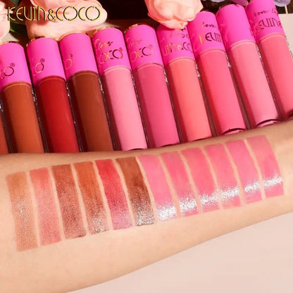 Kevin Coco 12-Color Matte Lip Gloss Set
