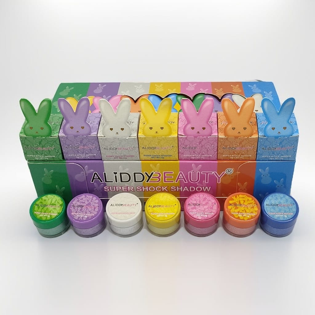 ALIDDY BEAUTY Super Shock Shadow Shimmer Highlighter Eyeshadow 7Different Shades Pack