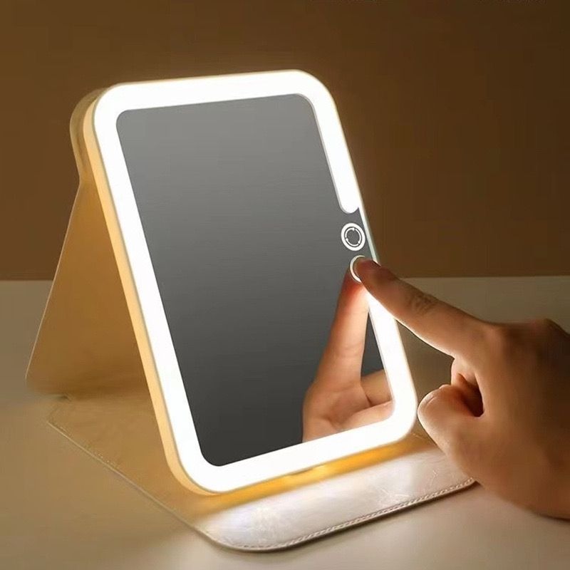 Portable Rechargeable One Click Automatic Mirror Led Cosmetic Makeup Mirror