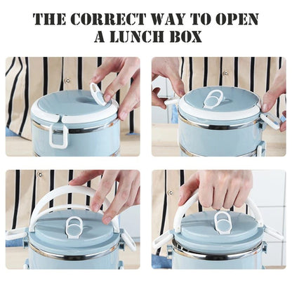 Stainless Steel Thermal Insulation Preservation Hot and Cool Lunch Boxes Microwave Friendly