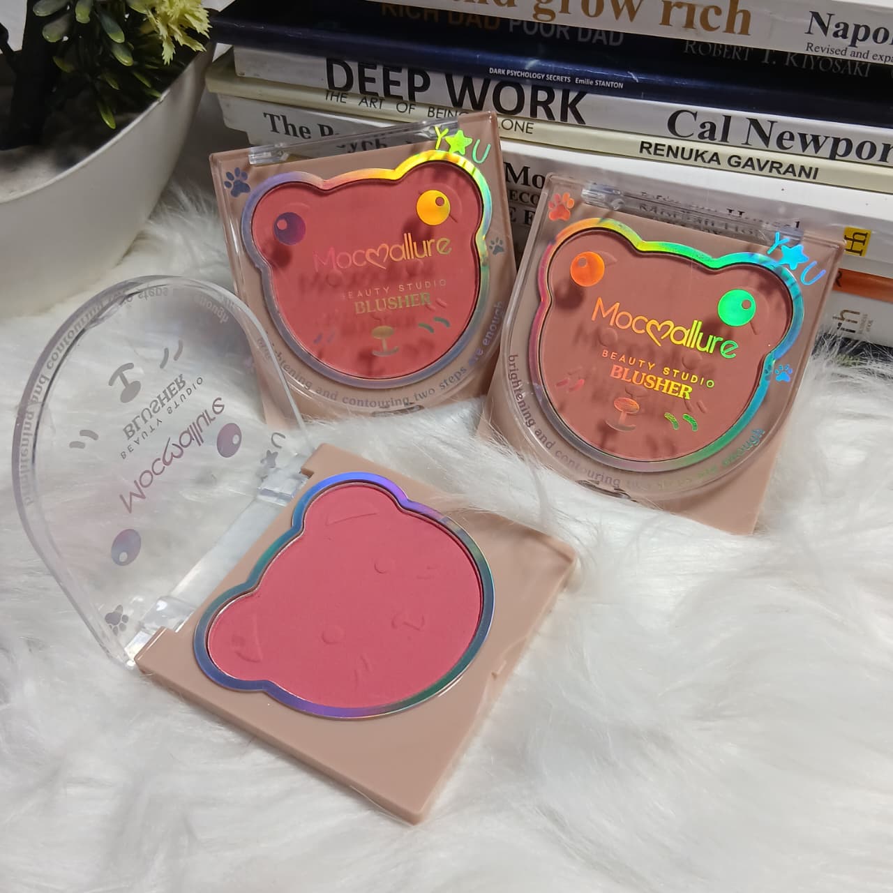 Mocallure Cute Teddy Bear Blush Pack of 3