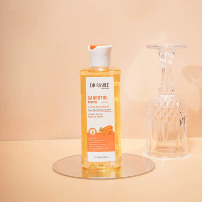 Dr Rashel Face & Body Carrot Oil Arbutin SPF50+ Ultra Whitening keep Skin Soft and Supple