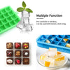 24 Grids Silicone Large Ice Cube Candy Chocolate Jelly Cookie Tray Mold With Lid