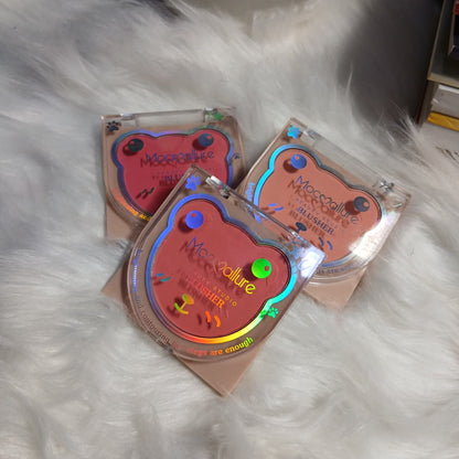 Mocallure Cute Teddy Bear Blush Pack of 3