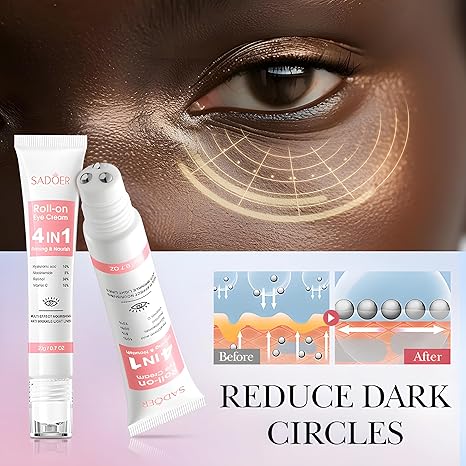 Sadoer 4in1 Rollerball Eye Cream-Multi Function Moisturize Eye Cream