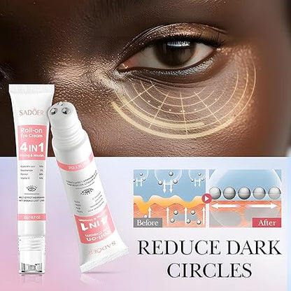 Sadoer 4in1 Rollerball Eye Cream-Multi Function Moisturize Eye Cream