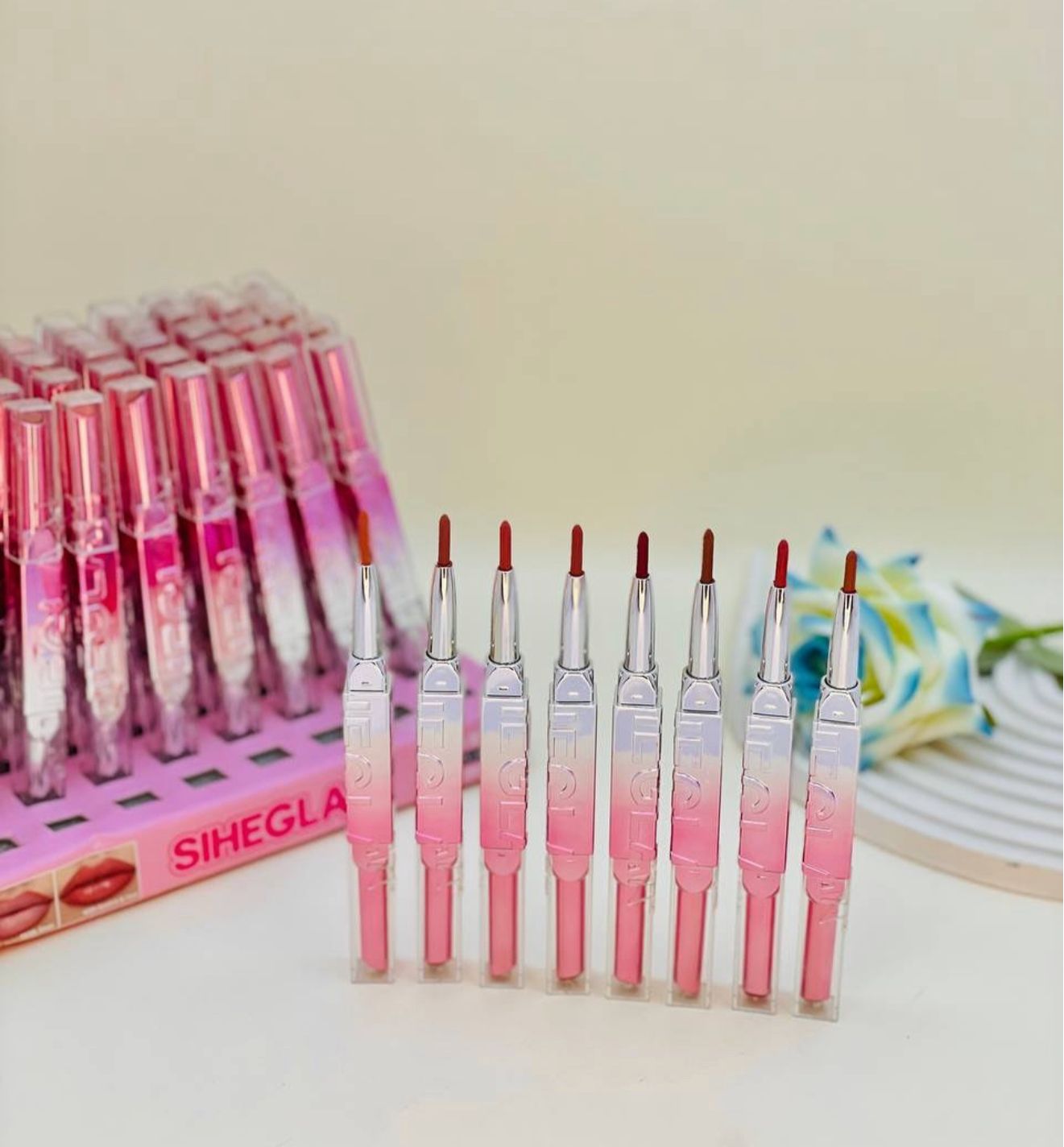 Siheglan Luxury 2in1 Lipstick And Lip Liner 8pcs Set