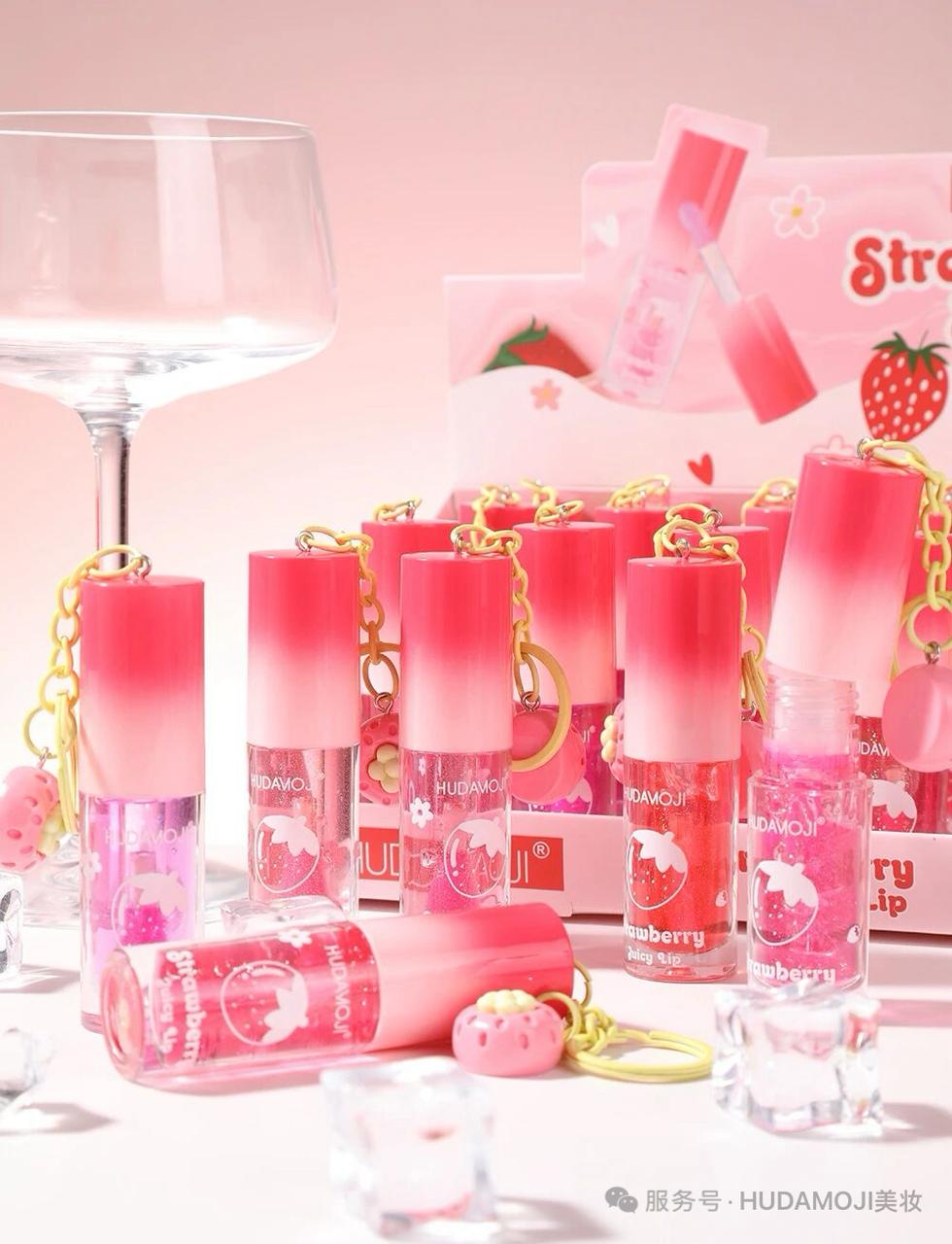 Hudamoji Strawberry Juicy Lip Gloss Pack of 2