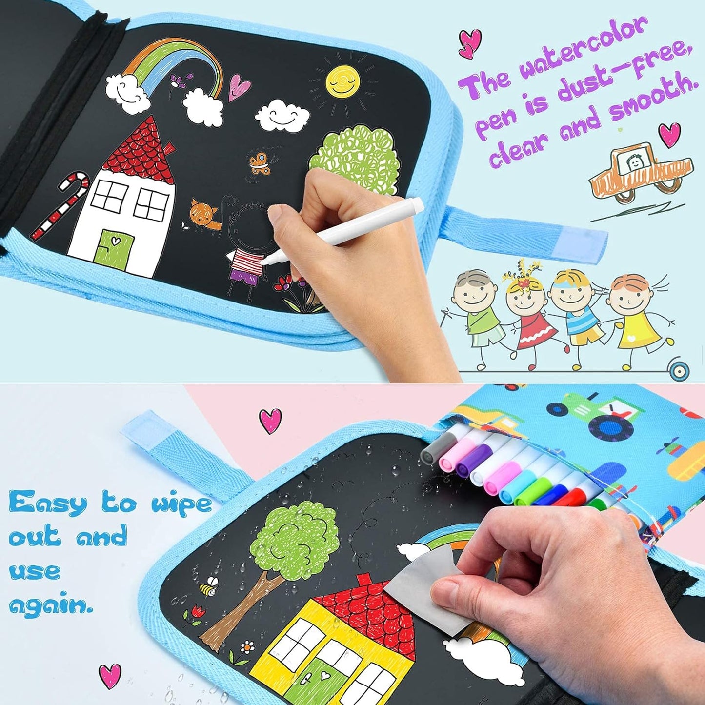 Portable Reusable Coloring Book Graffiti Drawing Board Sketch Book 62321