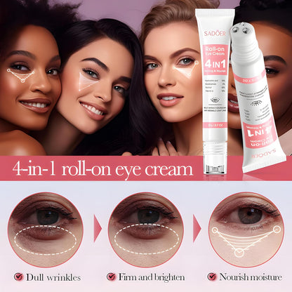 Sadoer 4in1 Rollerball Eye Cream-Multi Function Moisturize Eye Cream
