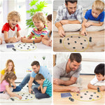 Magnetic Chess Game, Fun Table Top Magnet Game with String, Magnetic Stones Board Game Magnetic Chess Board Game Set Improve Log