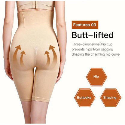 High Waist Breathable Butt Lifter Belly and Hip Control Body Shaper Slimming Panty Tummy Control Standard (Size Small to Medium)