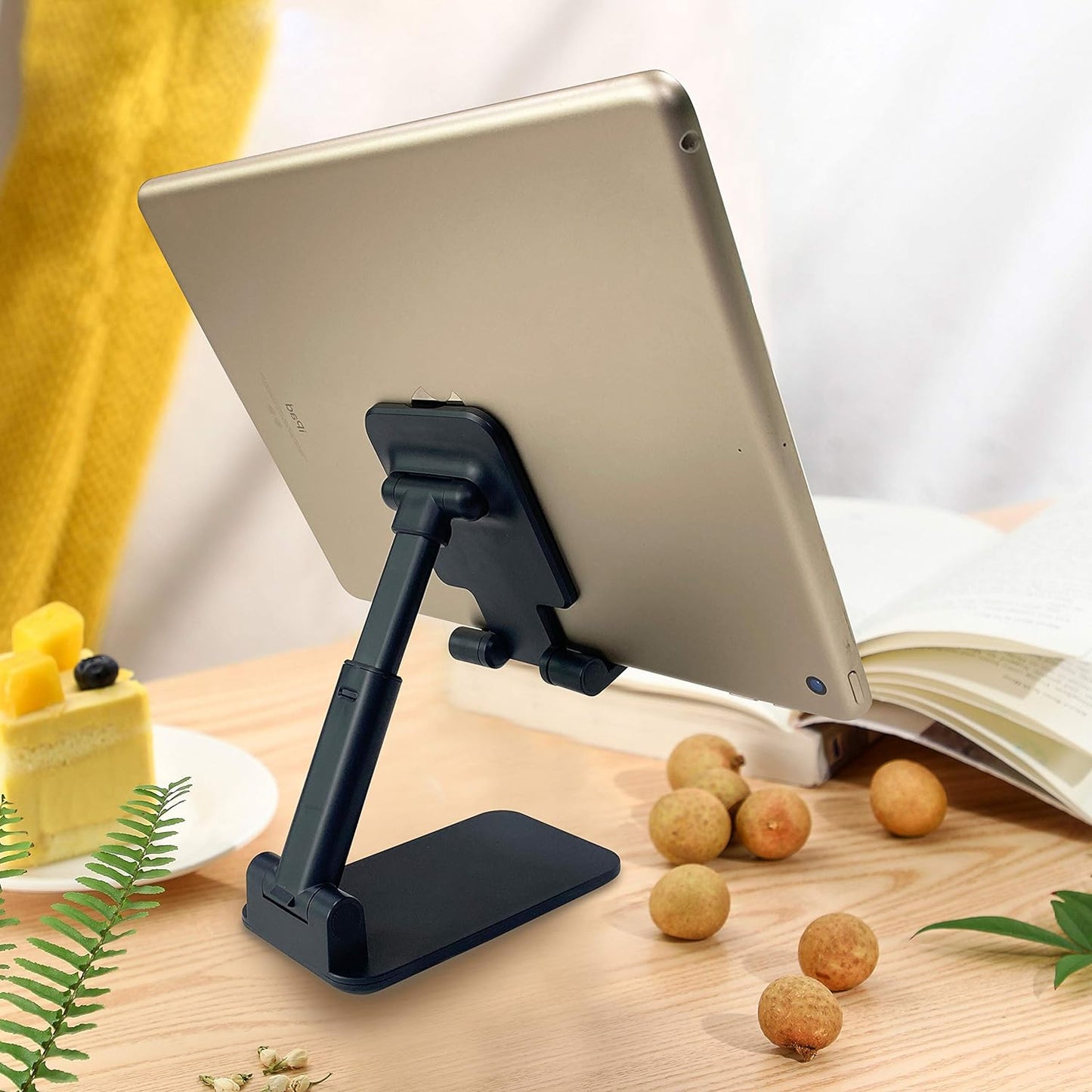 FULLY FOLDABLE COMPACT IPAD AND CELL PHONE ADJUSTABLE STAND