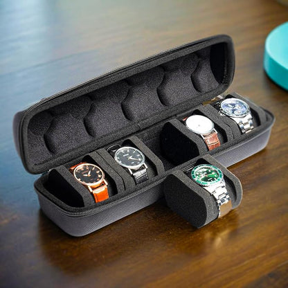 5 Slot Watch Roll Case Storage And Organizer