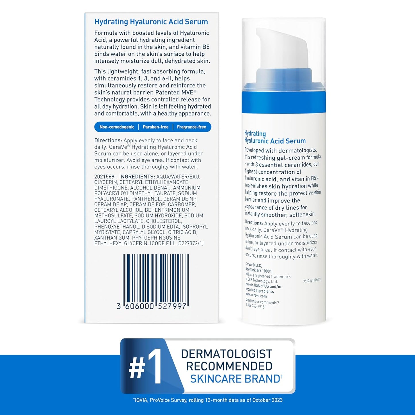 CERAVE	HYDRATING SERUM WITH HYALURONIC ACID  30ML