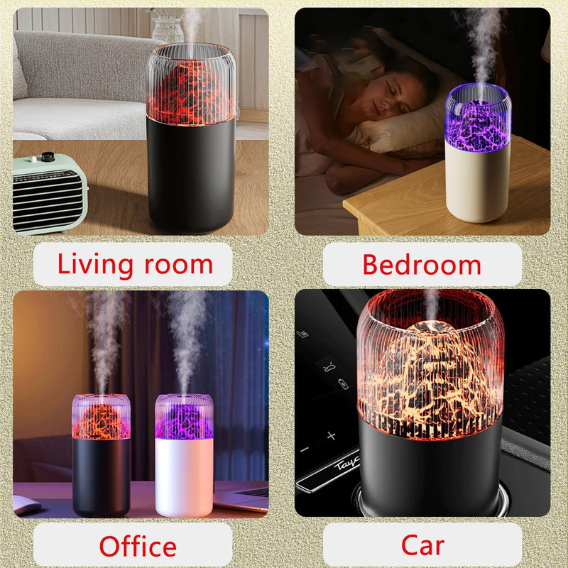 USB Portable Super Quiet Volcano Humidifier Diffuser 350ml