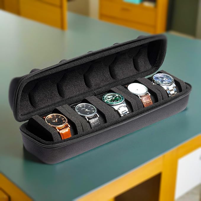 5 Slot Watch Roll Case Storage And Organizer