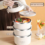 Stainless Steel Portable Multilayer Warm Lunch Box With Bag Insulated Thermal Hot Lunch Box Container