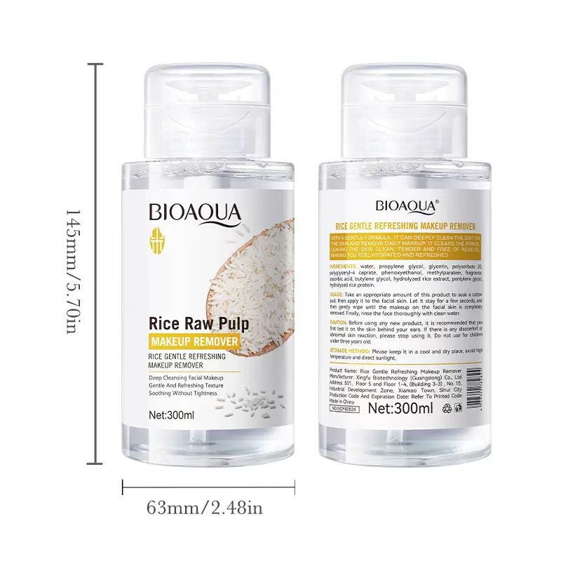 Bioaqua Rice Raw Pulp Makeup Remover 300ml