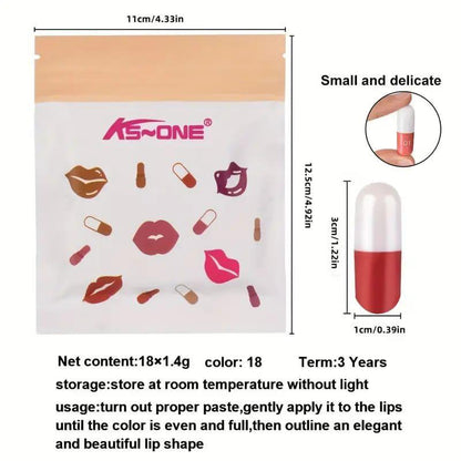 New 18pcs Mini Lipsticks Pouch