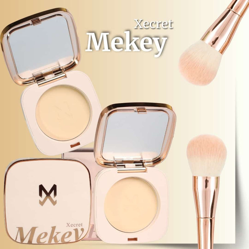 Mekey Xecret Radiant Glow Matte Face Powder All Day Coverage With Puff