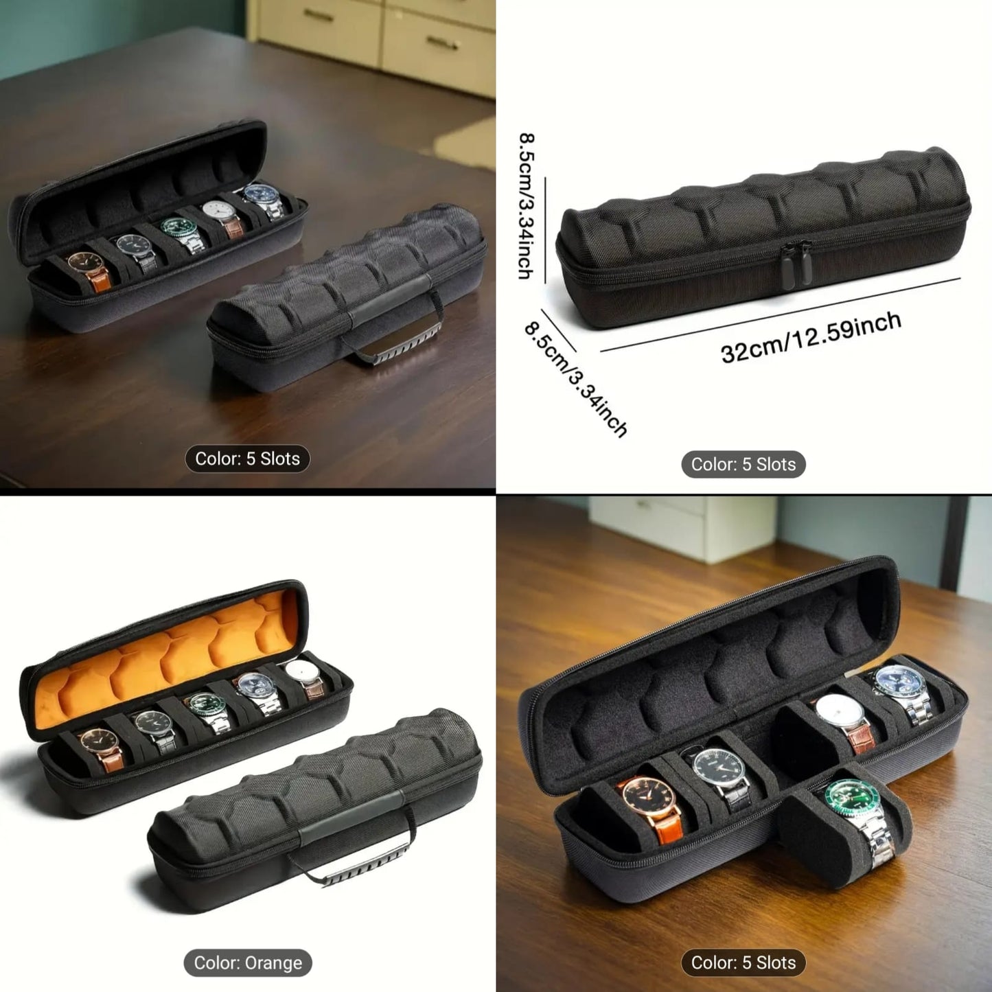 5 Slot Watch Roll Case Storage And Organizer