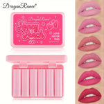 Dragon Ranee Honey Peach Love Never Dies Mini Matte Lipstick 6Pcs in Box