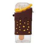 Ice Cream Design Water Bottle With Sipper Straw