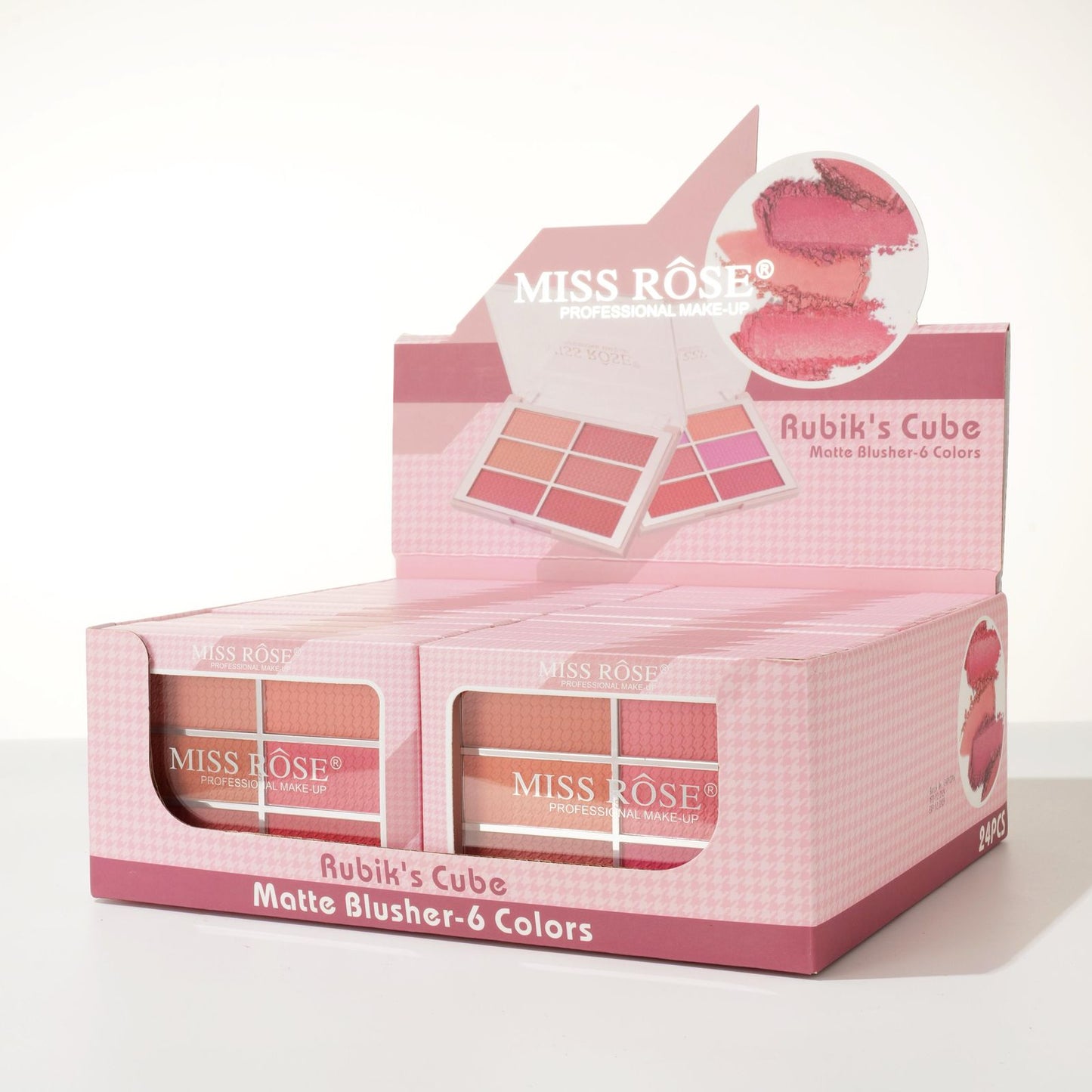 Miss Rose Rubik's Cube Matte Blusher 6 Colors Palette