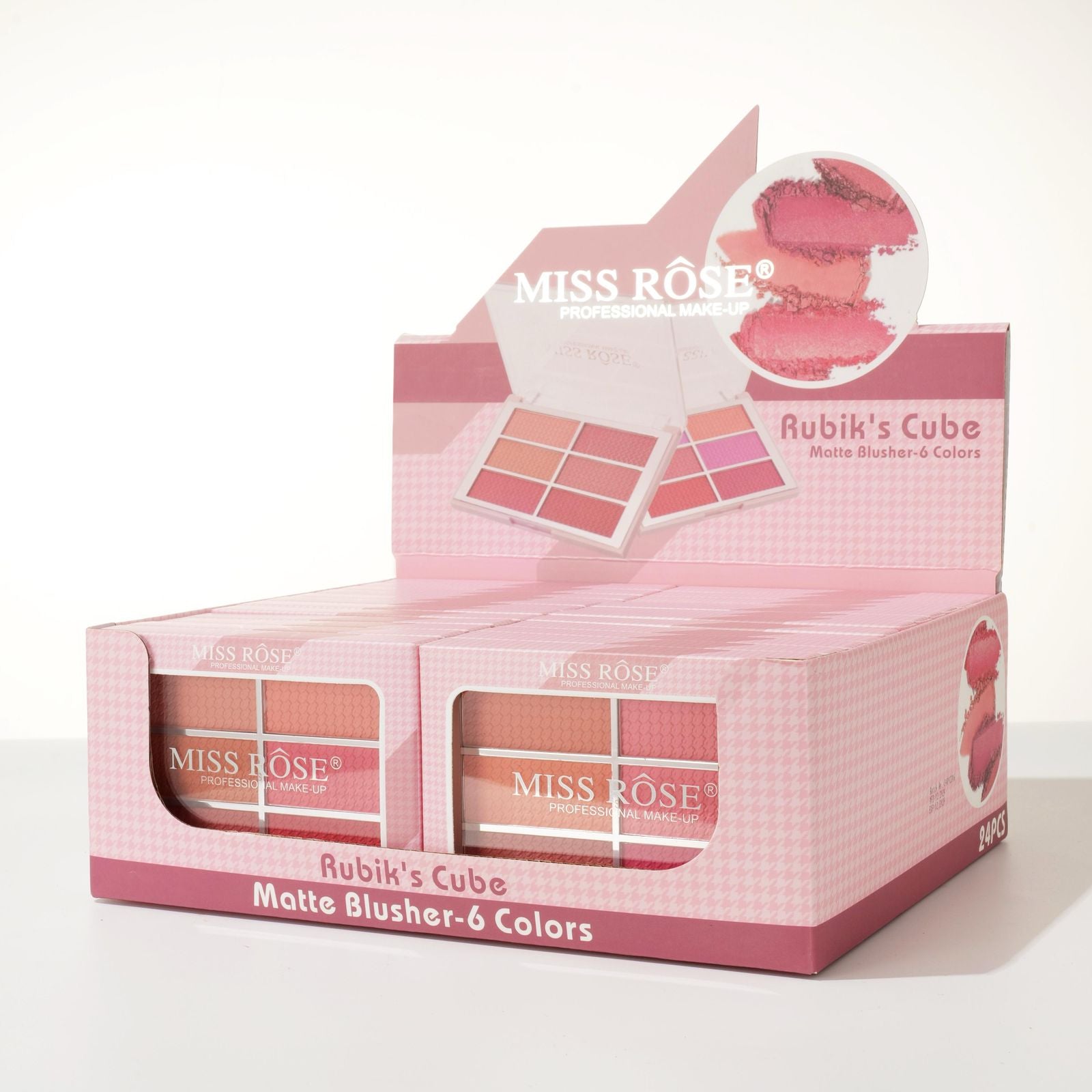 Miss Rose Rubik's Cube Matte Blusher 6 Colors Palette