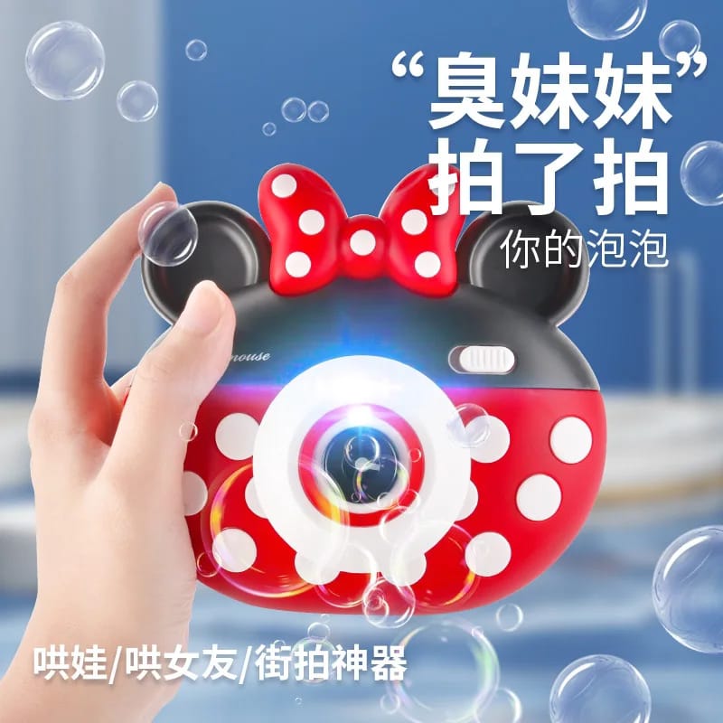Light Up Toys LED Micky Bubble Machine Mini Mouse Camera Bubble Summer Outdoor Gift Toy Bubble Blower Baby Toys