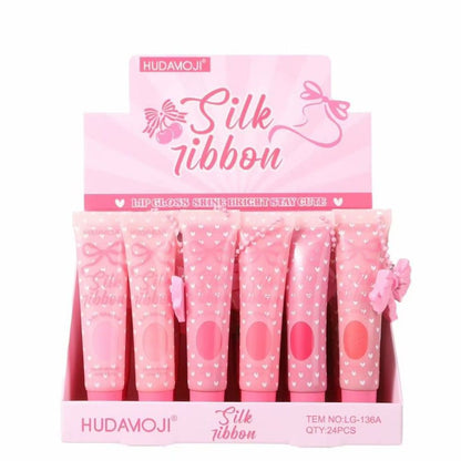 Hudamoji Silk Ribbon Shine Lip Gloss Pack of 6