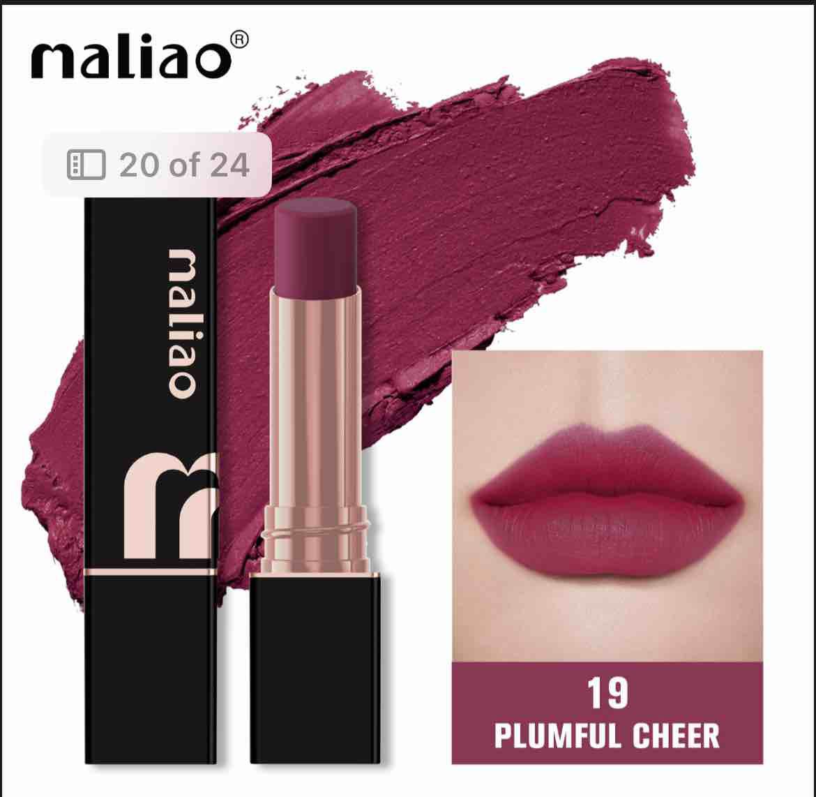 Maliao Super Non Transfer Lipstick Long Lasting Matte Finish Smudge-Proof Formula
