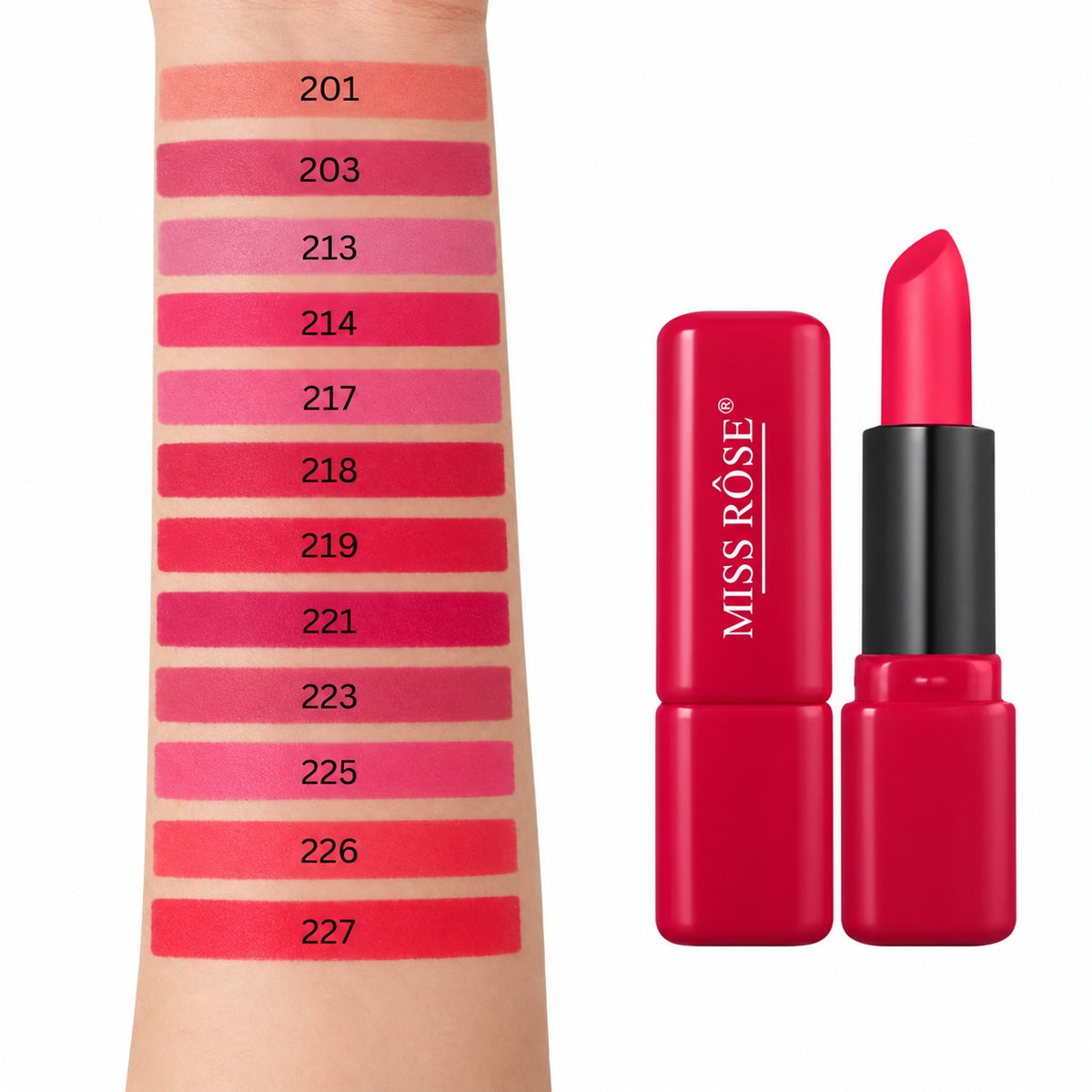 Miss Rose Dream Velvet Lipstick – Pack of 6