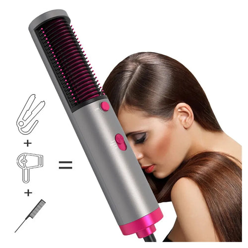 Hot Air Hair Dryer Brush 3 In 1 Hair Blow Dryer Straightener