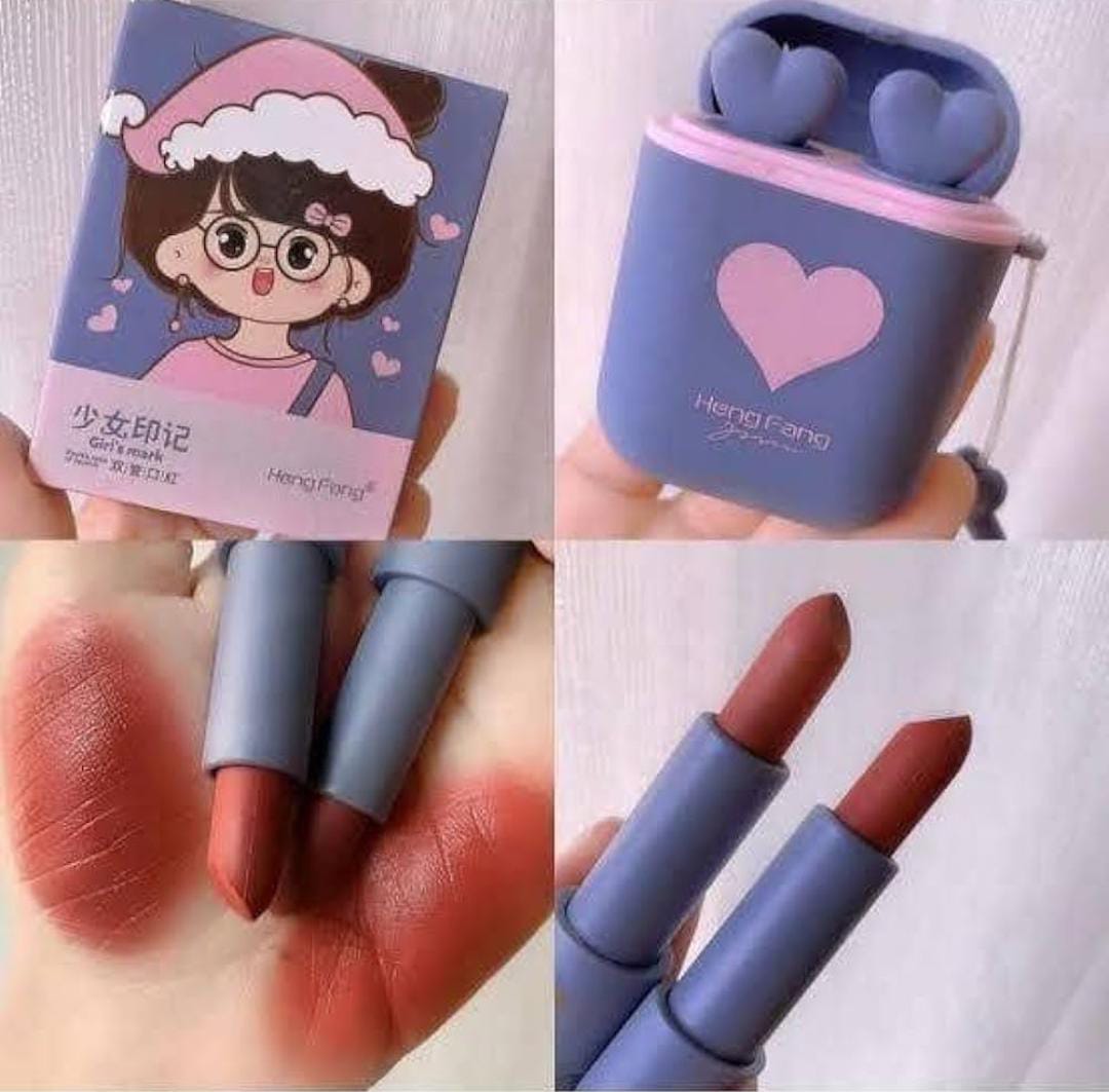 Heng Fang 2in1 Cute Girl Airpods Lipstick