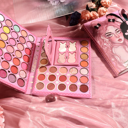 Kevin & Coco Bunny Girl 62 Colors Makeup Palette Set
