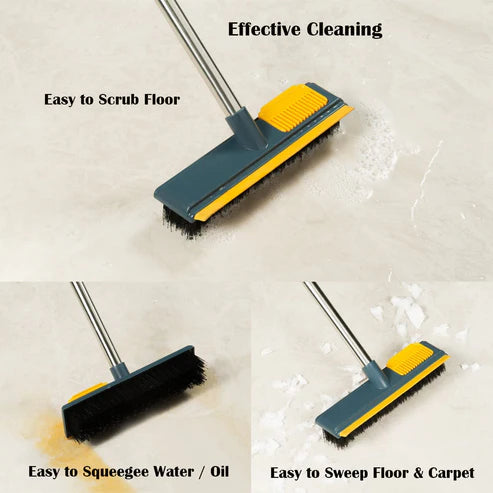 2 in 1 Brush And Wiper Floor Cleaner Scrub Brush