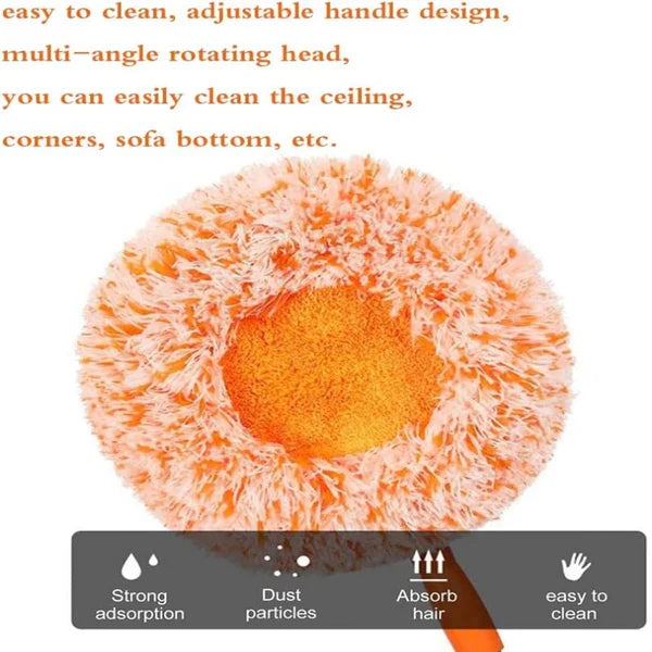 360° Rotatable Adjustable Extendable Cleaning Mop For Bathroom Floor Wall Bedroom