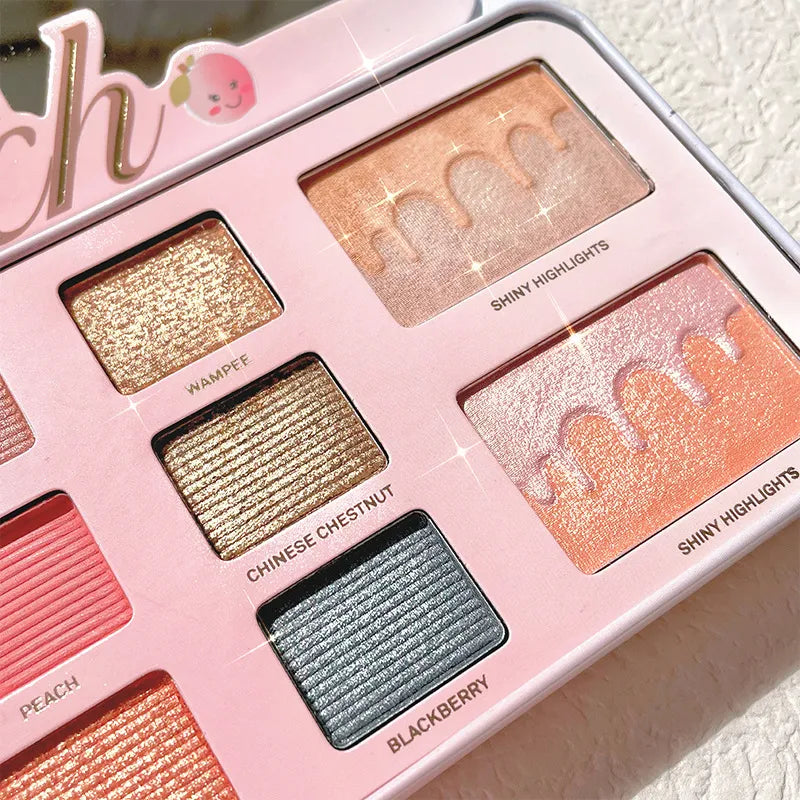 Biya Sweet Peach 14 Color Highlighter Shimmer Eyeshadow Palette