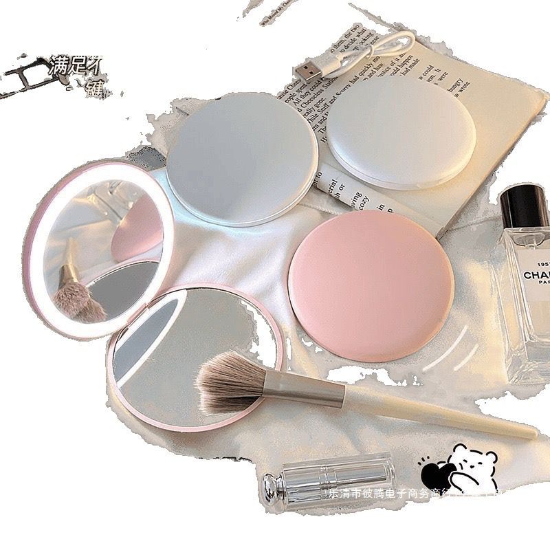 Portable Pocket LED Mirror Rechargeable Single Light