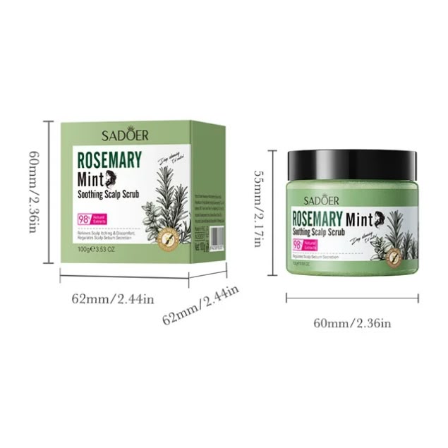 Sadoer Rosemary Mint Soothing Scalp Scrub 100g