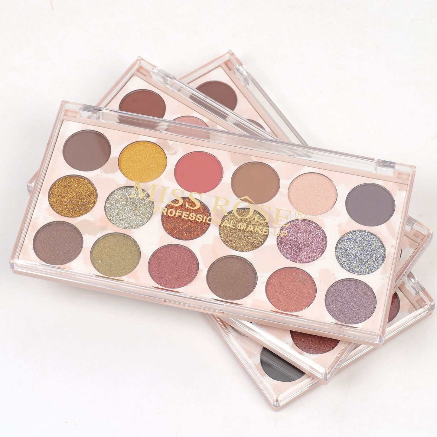 Miss Rose 12 Color Eyeshadow & 6 Color Glitter Palette