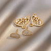 Korean Butterfly Stimulation Pearl & Stone Front & Back Stud Earrings