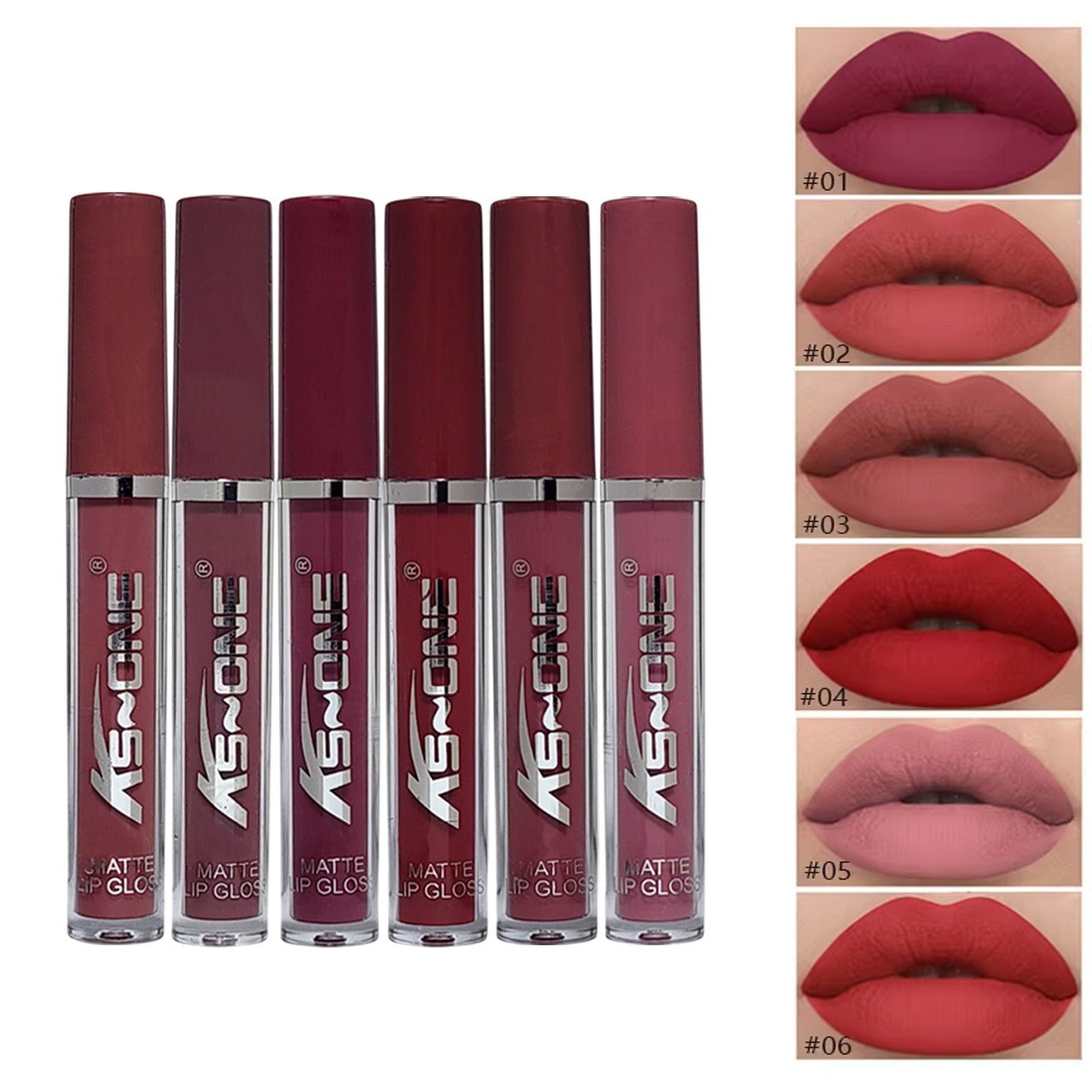 KS-One Matte Liquid Lipstick Lipgloss 6Pcs Set