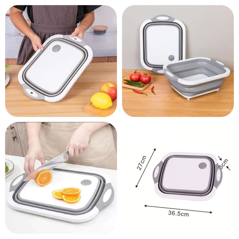 Multifunctional 3in1 Collapsible Cutting Board Foldable Chopping Board