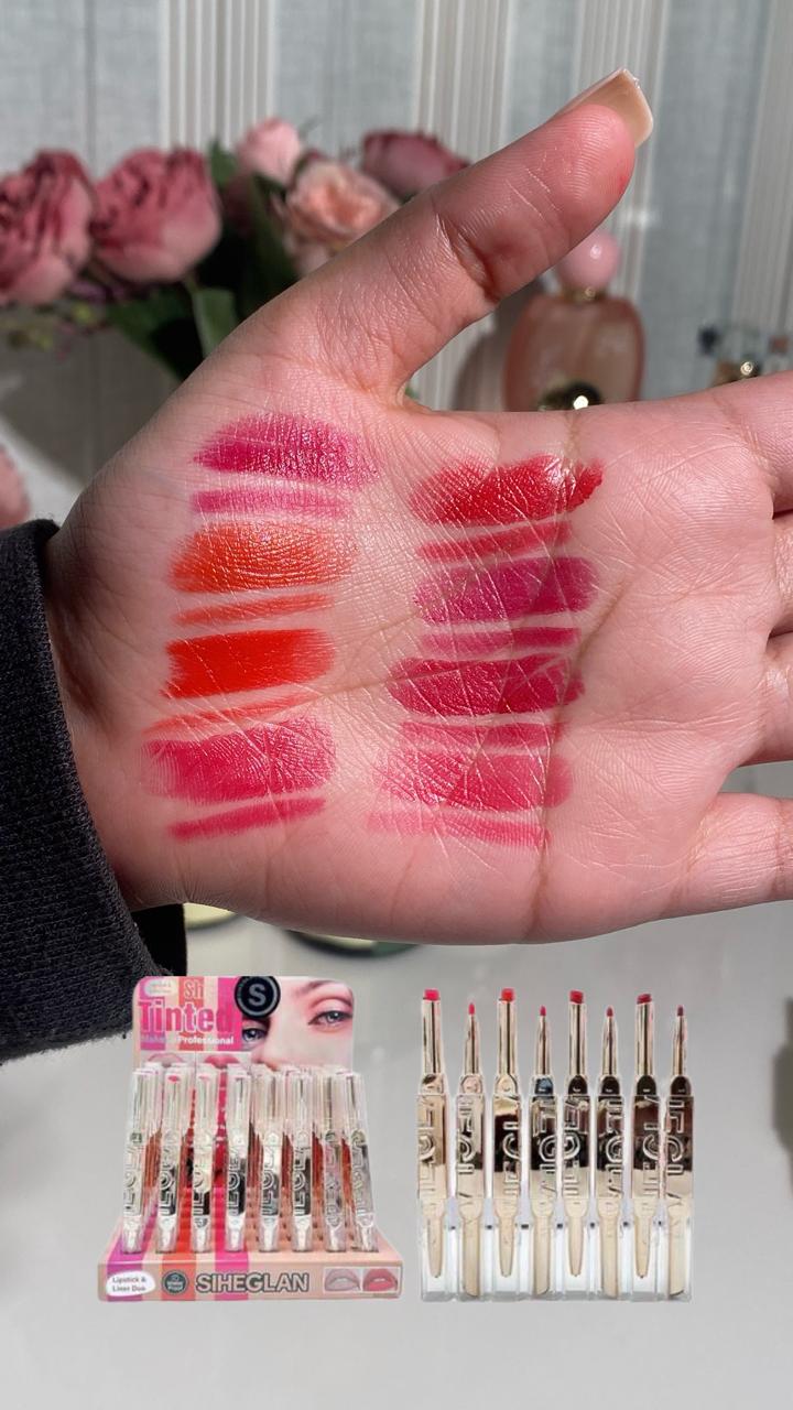 Siheglan Luxury 2in1 Lipstick And Lip Liner 8pcs Set